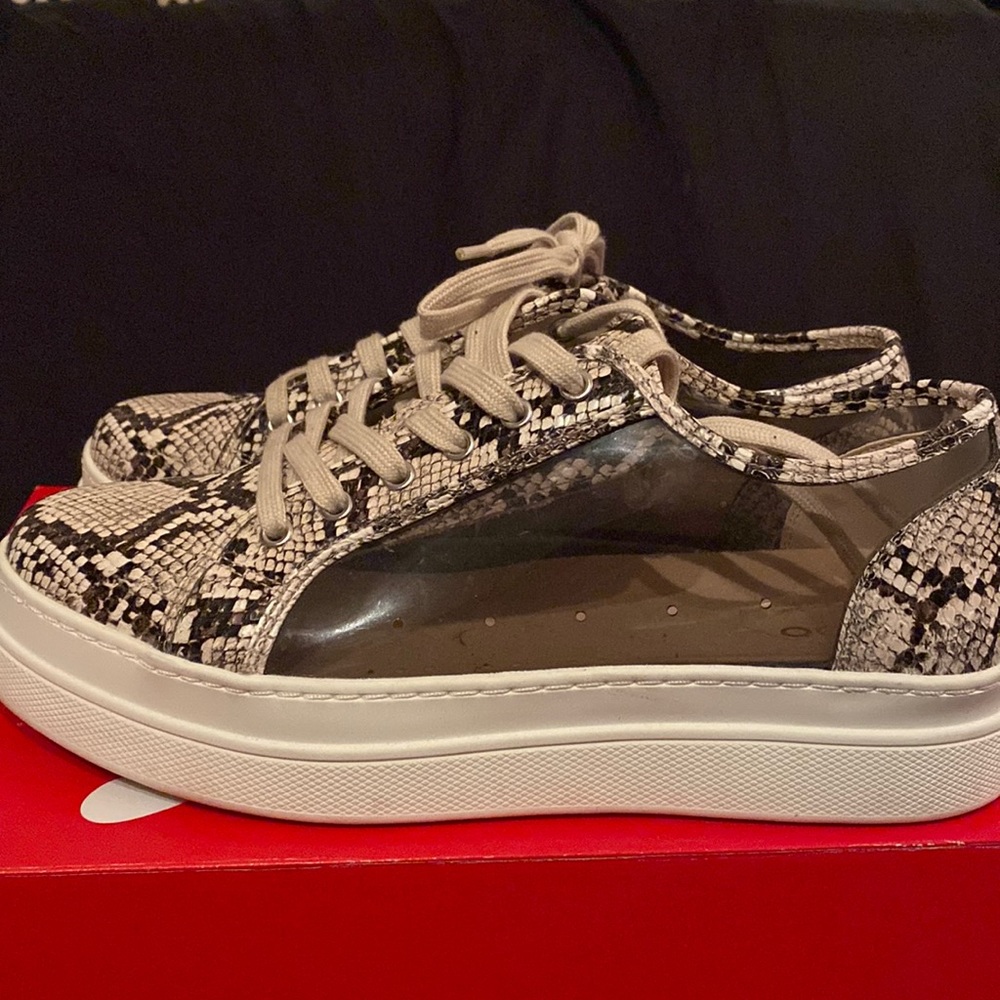Aldo women’s snake print platform sneaker
